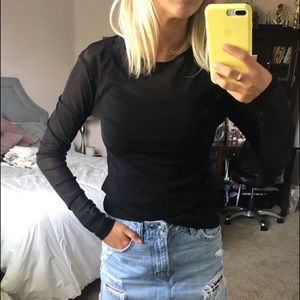 Zara Black Mesh long sleeve